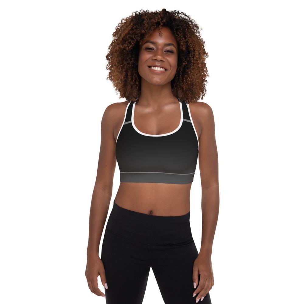 Black Fade Lace - Padded Sports Bra - JML Design Yoga